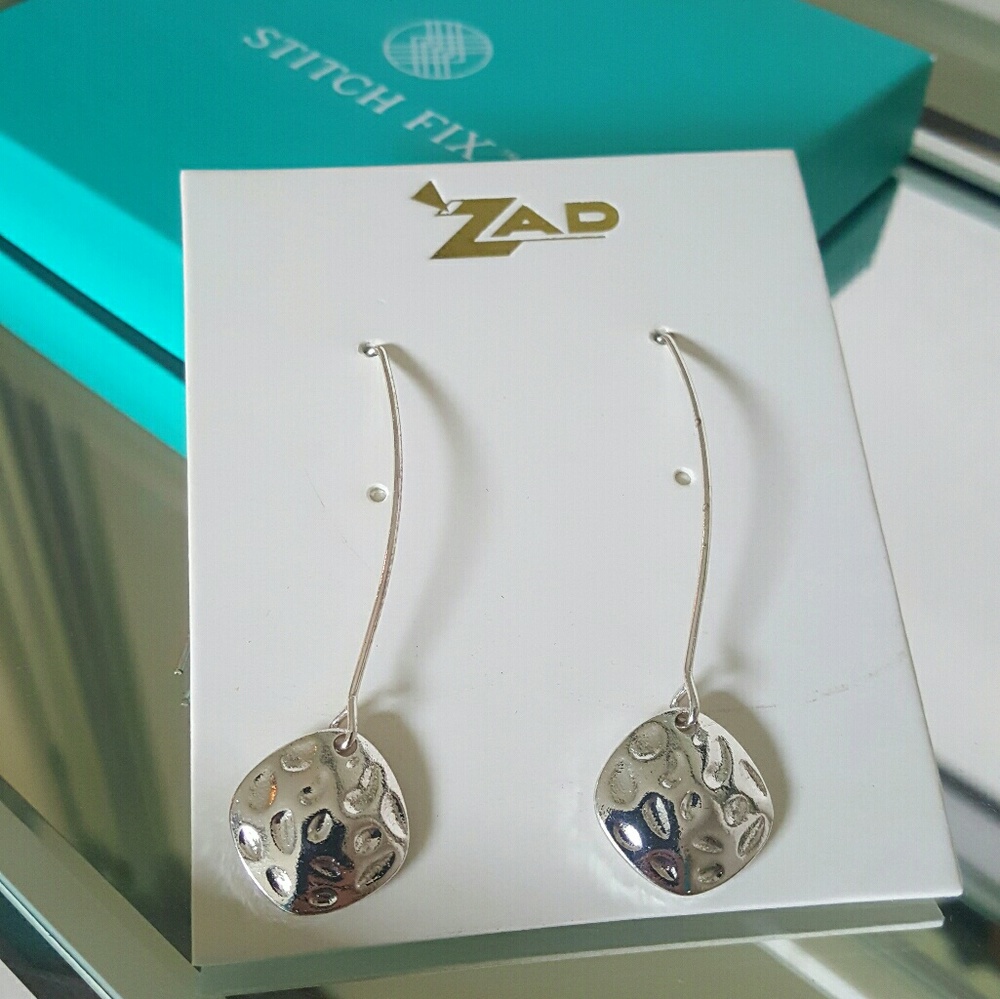 Zad Silver Hammered Earrings